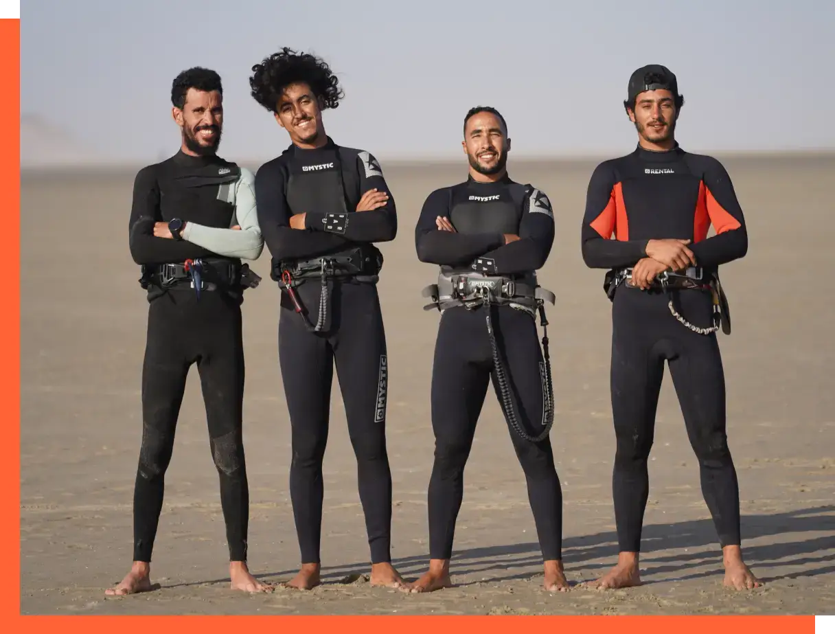 Kitesurfing Dakhla team in Morocco